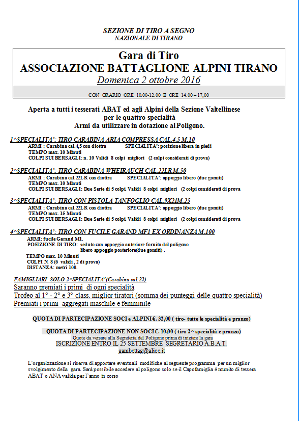 ABAT gara tiro 2016